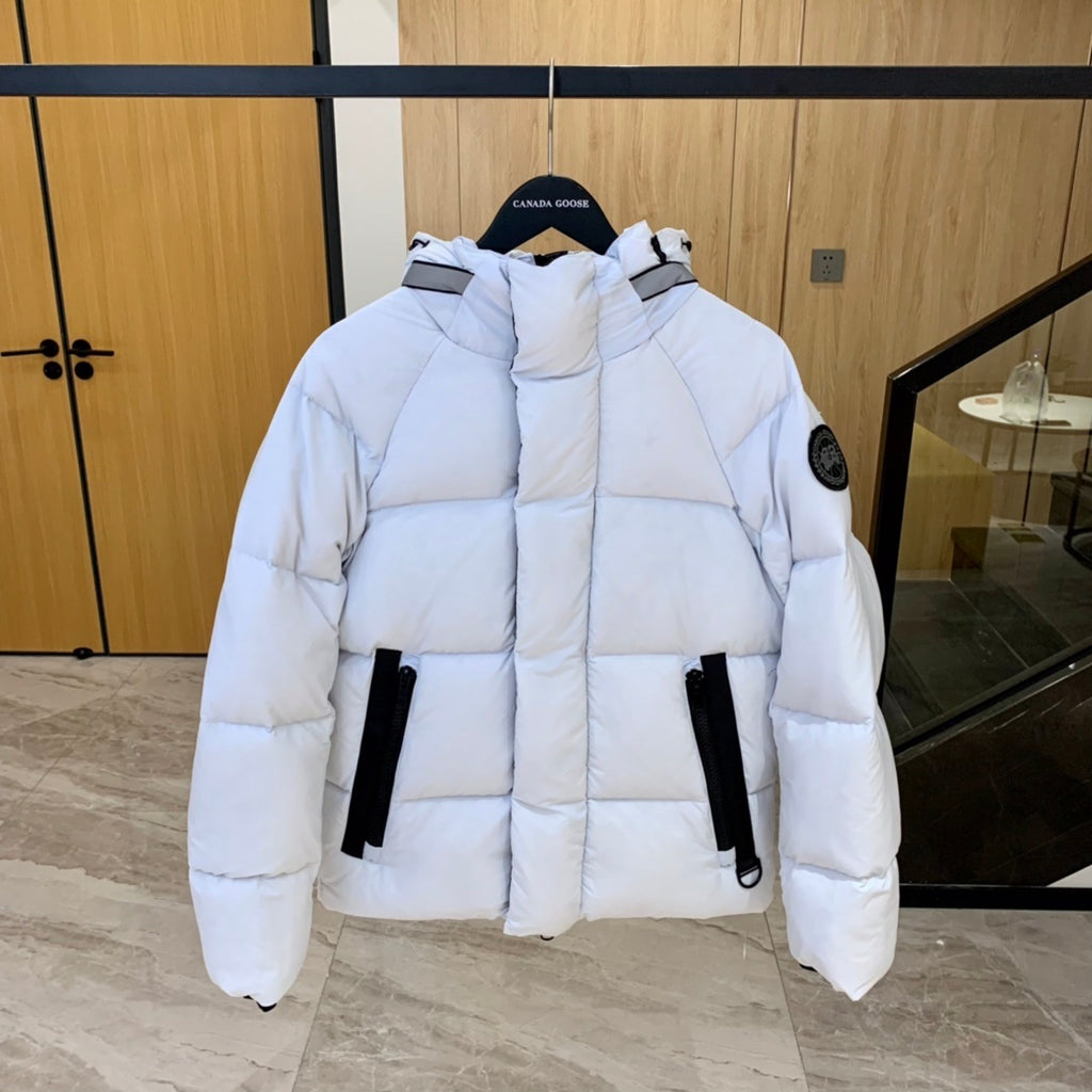 Canada Goose Black Label Hooded Puffer Jacket - White