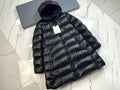 Moncler Long Hooded Puffer Coat - Black