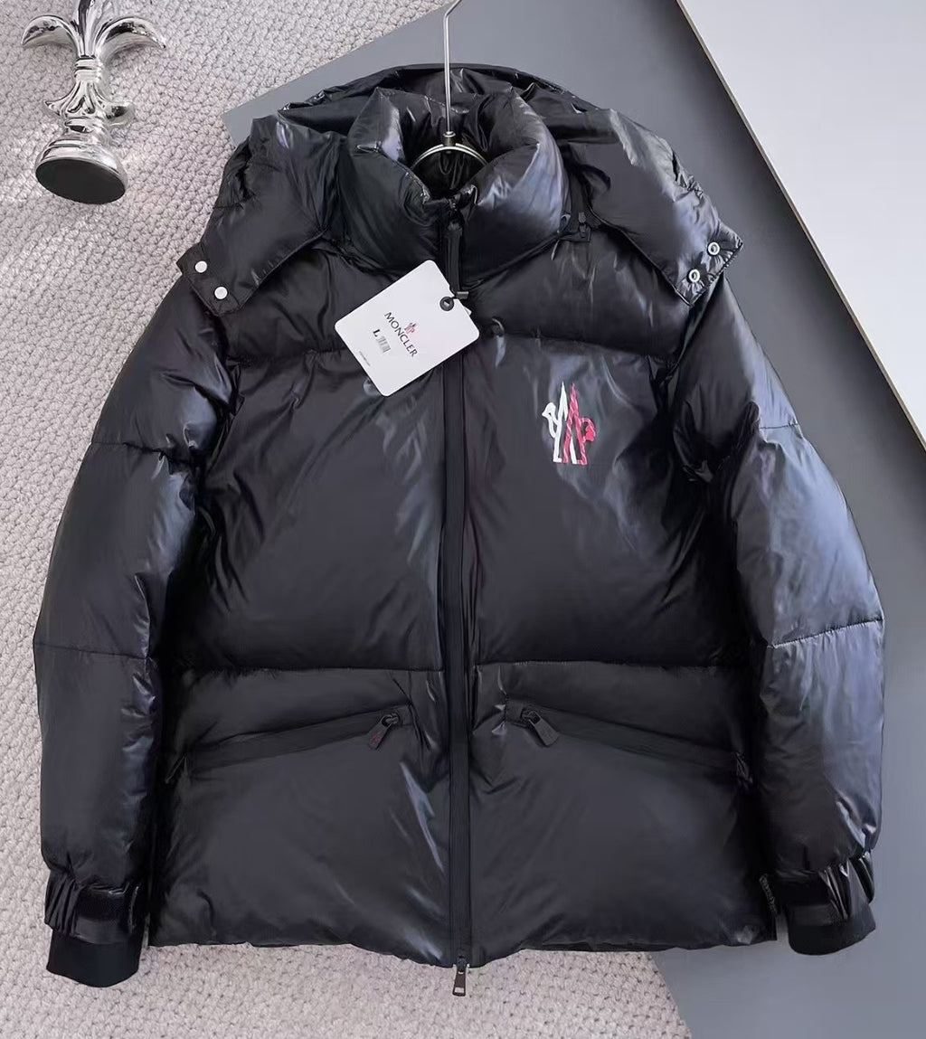 Moncler Stand-Collar Hooded Puffer Jacket - Black