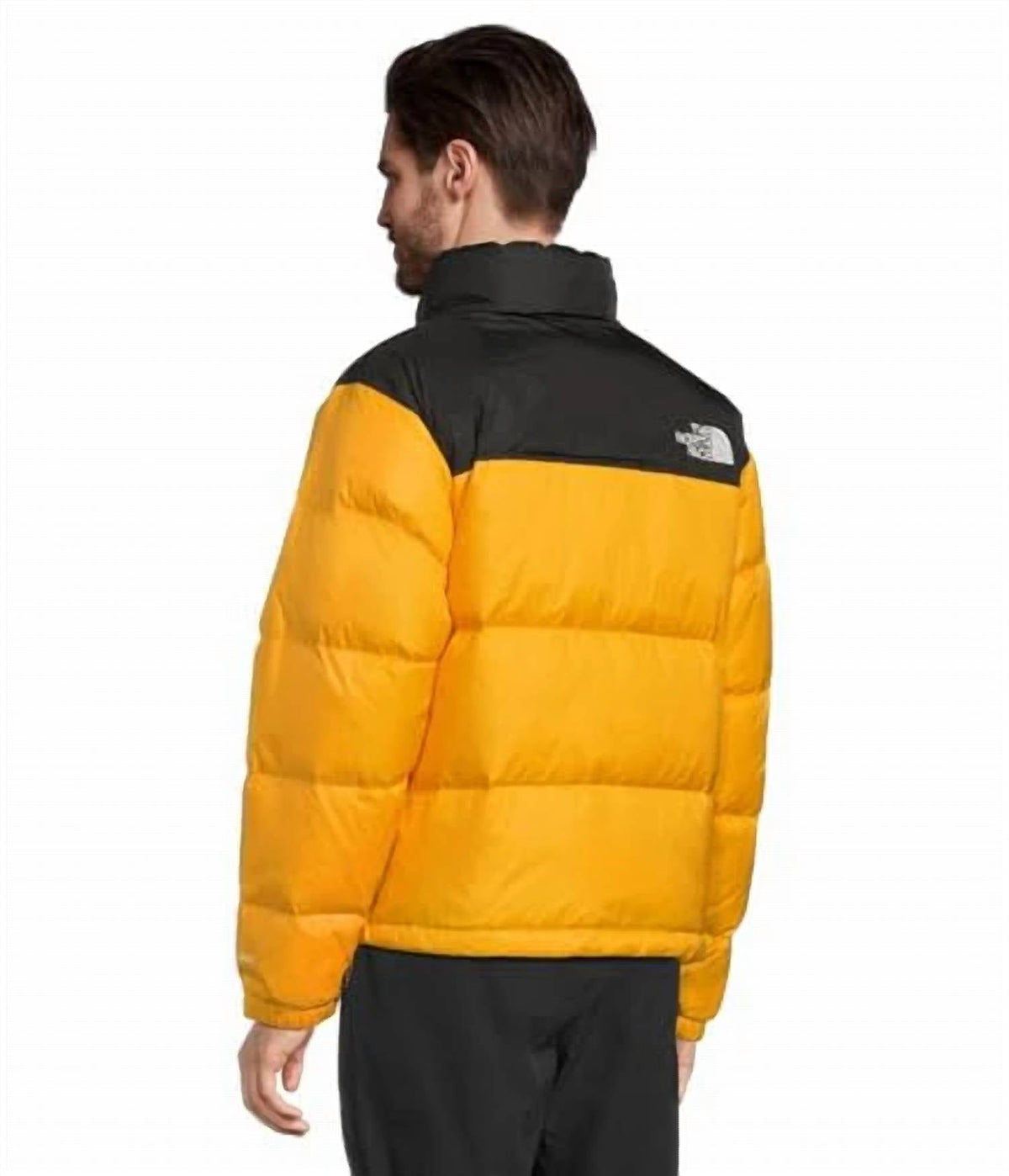 The North Face Unisex Stand-Collar Puffer Jacket - Yellow & Black