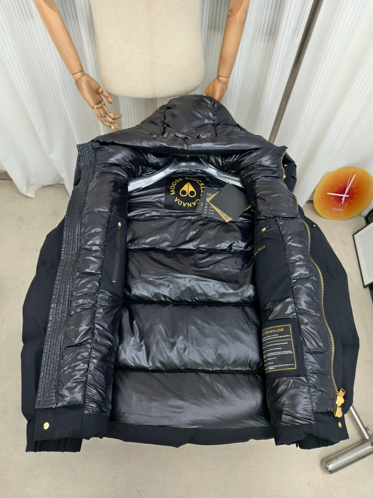 Moose Knuckles Hooded Puffer Jacket - Black
