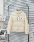 MLB New York Yankees Stand-Collar Puffer Jacket - Cream