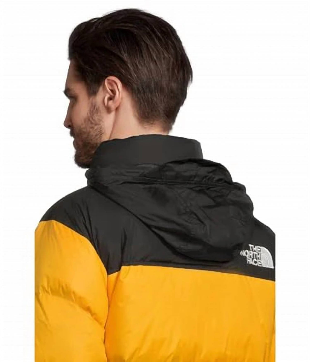 The North Face Unisex Stand-Collar Puffer Jacket - Yellow & Black