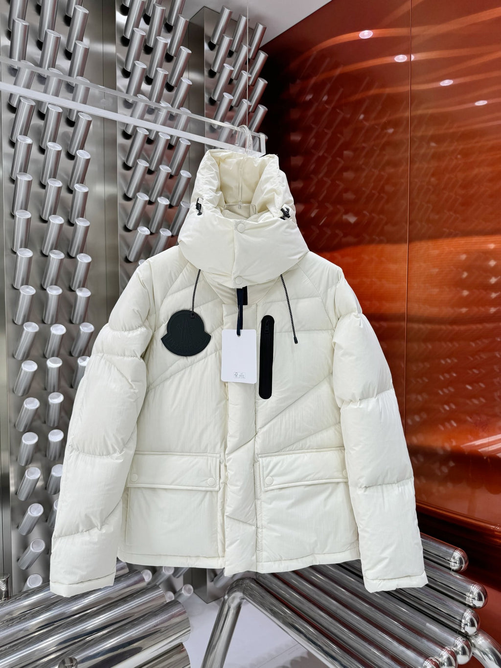 Moncler Genius Hooded Puffer Jacket - Off-White