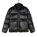 Prada Stand-Collar Puffer Jacket with Large Pockets - Black