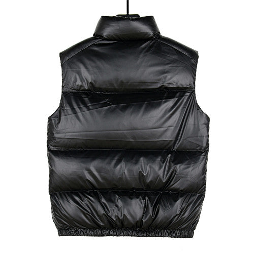 Prada Stand-Collar Puffer Vest with Large Pockets - Black