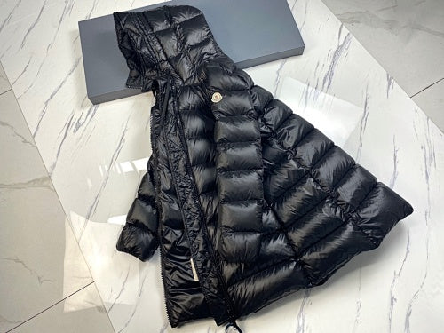 Moncler Long Hooded Puffer Coat - Black
