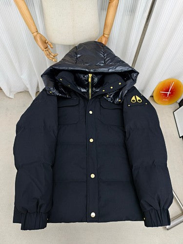 Moose Knuckles Hooded Puffer Jacket - Black