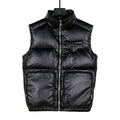 Prada Stand-Collar Puffer Vest with Large Pockets - Black