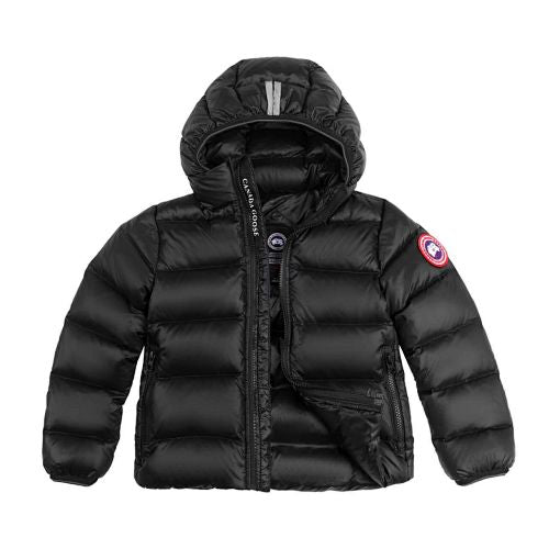 Canada Goose Crofton Kids' Hooded Puffer Jacket - Black