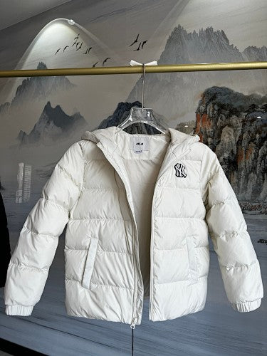 MLB New York Yankees Kids' Hooded Puffer Jacket - Off-White