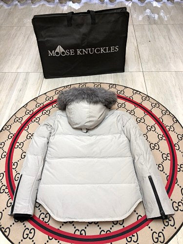 Moose Knuckles Women's Hooded Parka - Light Gray