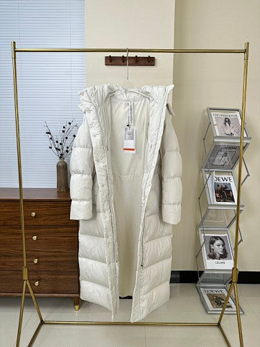 lululemon Wunder Puff Women's Long Hooded Puffer Coat - Off-White