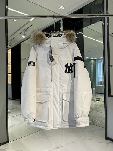 MLB New York Yankees Unisex Hooded Parka - White