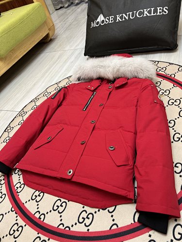 Moose Knuckles Women's Hooded Jacket - Red