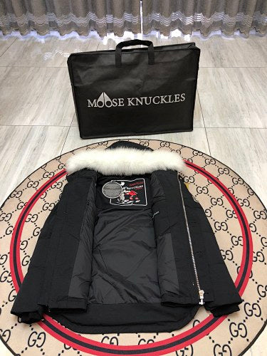 Moose Knuckles Men's Hooded Parka - Black