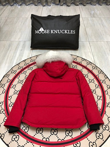 Moose Knuckles Women's Hooded Jacket - Red