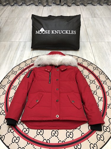 Moose Knuckles Women's Hooded Jacket - Red