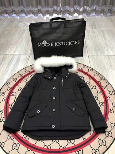 Moose Knuckles Men's Hooded Parka - Black