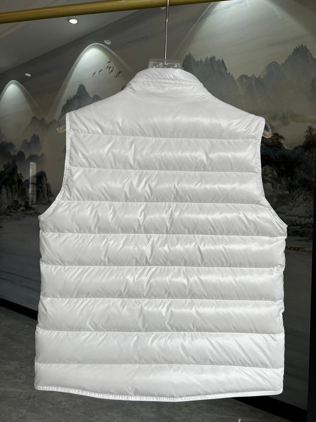 Moncler Stand-Collar Puffer Vest - White