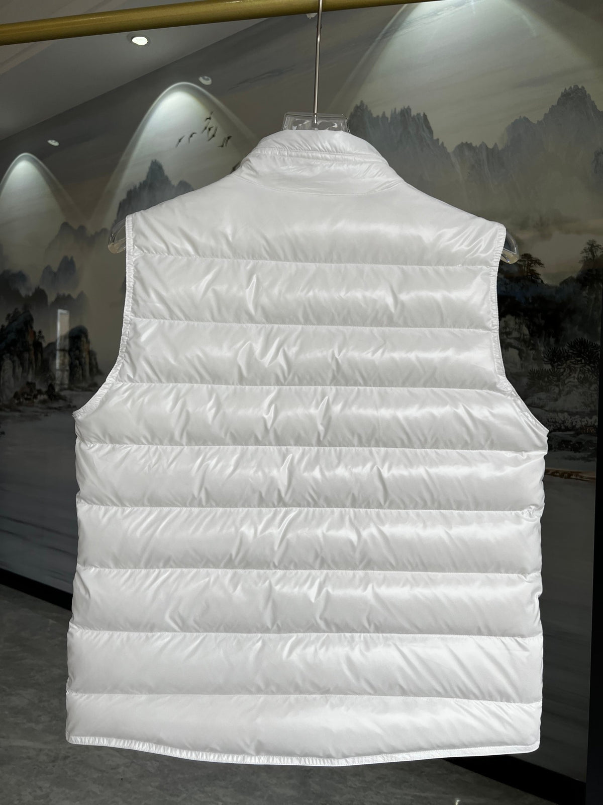 Moncler Stand-Collar Puffer Vest - White