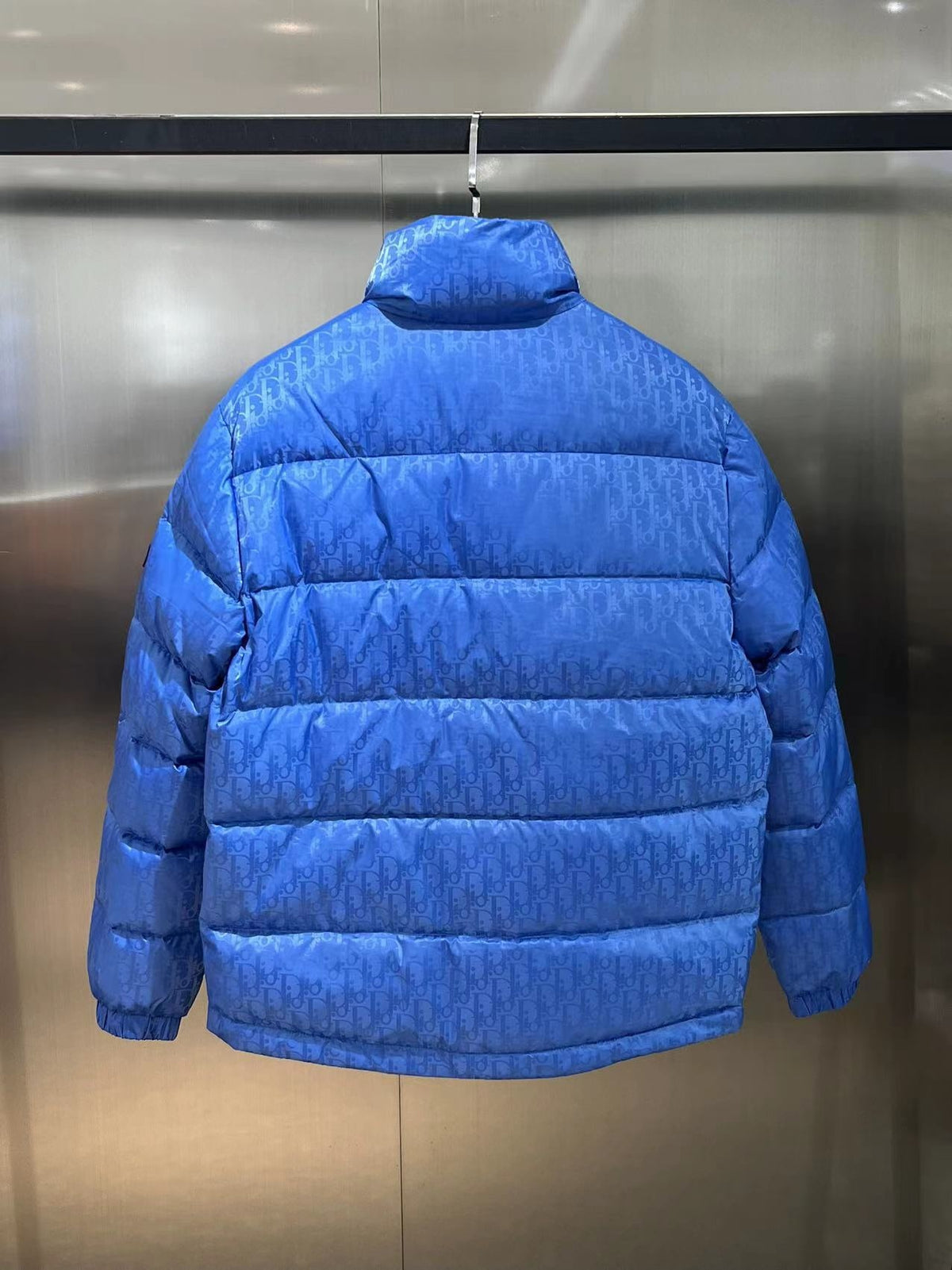 Dior Monogram Stand-Collar Puffer Jacket - Royal Blue
