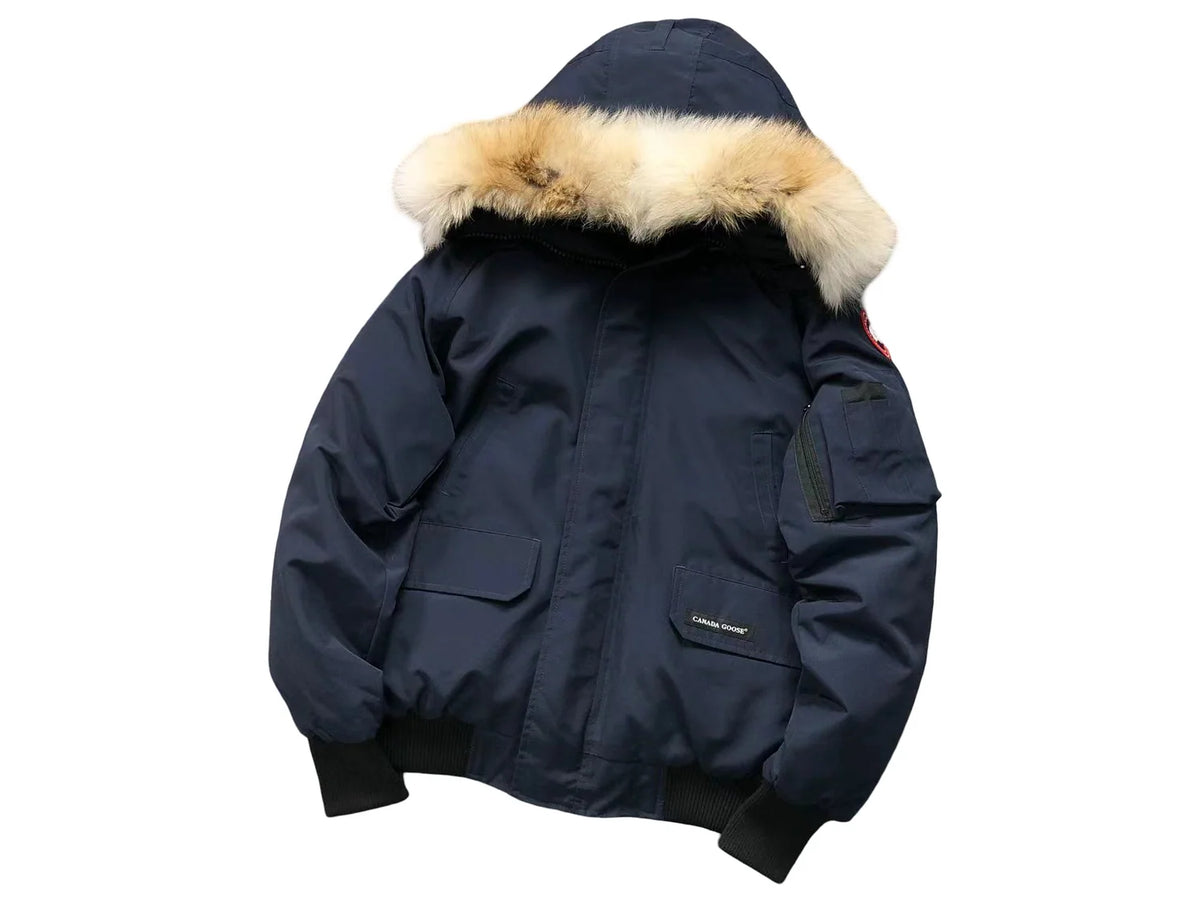 Canada Goose Chilliwack Hooded Bomber Jacket in Navy