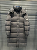 Moncler Matte Longline Hooded Puffer Coat - Black