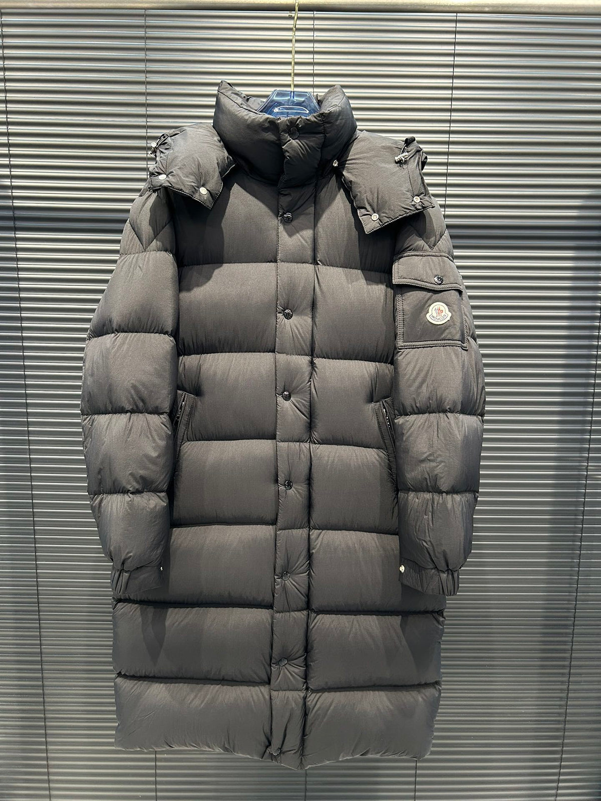 Moncler Matte Longline Hooded Puffer Coat - Black