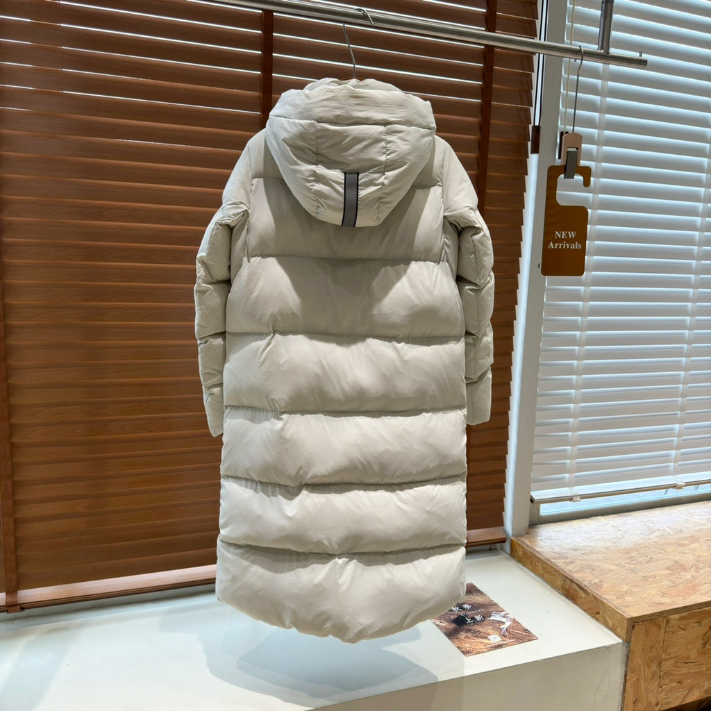 Canada Goose Women's Long Hooded Puffer Coat - Cream