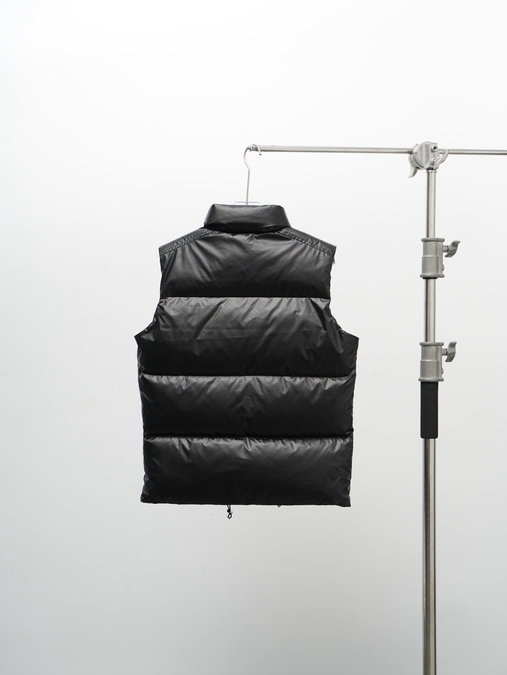 Prada Quilted Zip-Up Puffer Vest in Black
