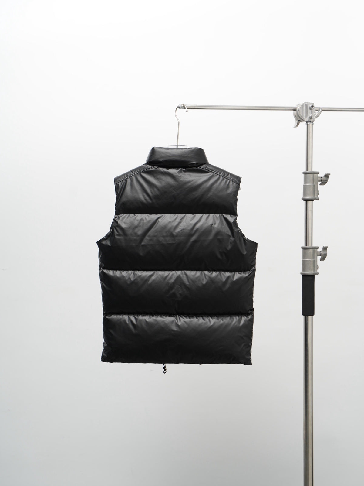 Prada Quilted Zip-Up Puffer Vest in Black