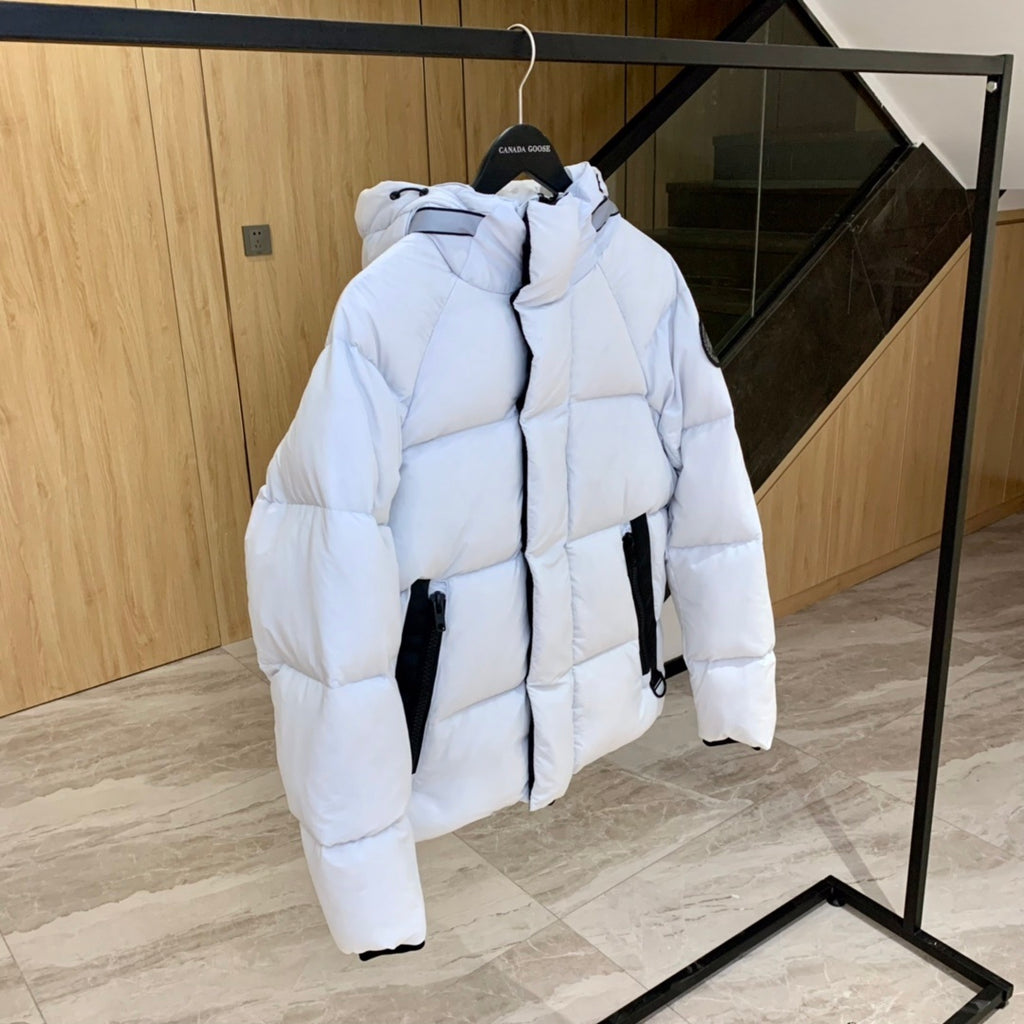 Canada Goose Black Label Hooded Puffer Jacket - White
