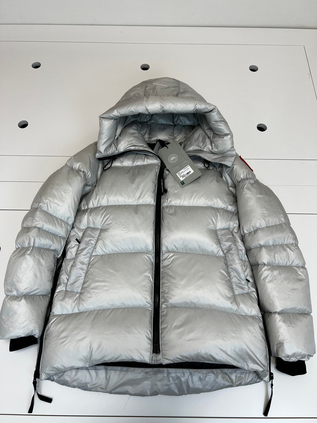 Canada Goose Women's Hooded Puffer Jacket - Silver