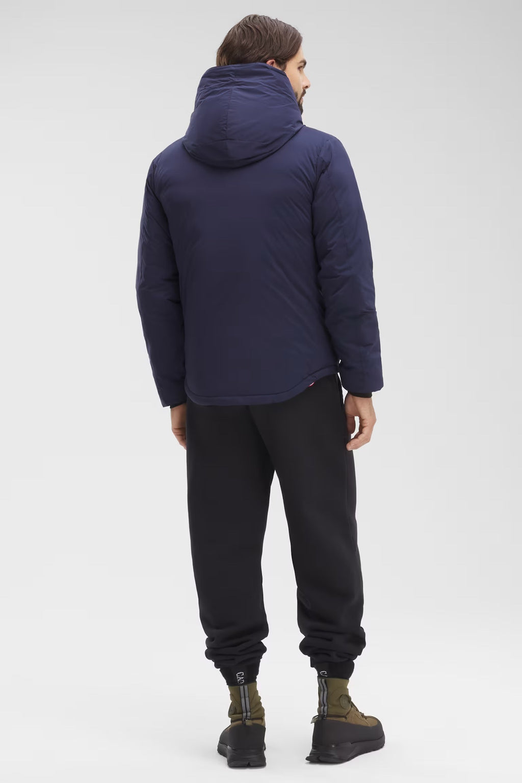 Canada Goose Men's Hooded Puffer Jacket - Navy Blue