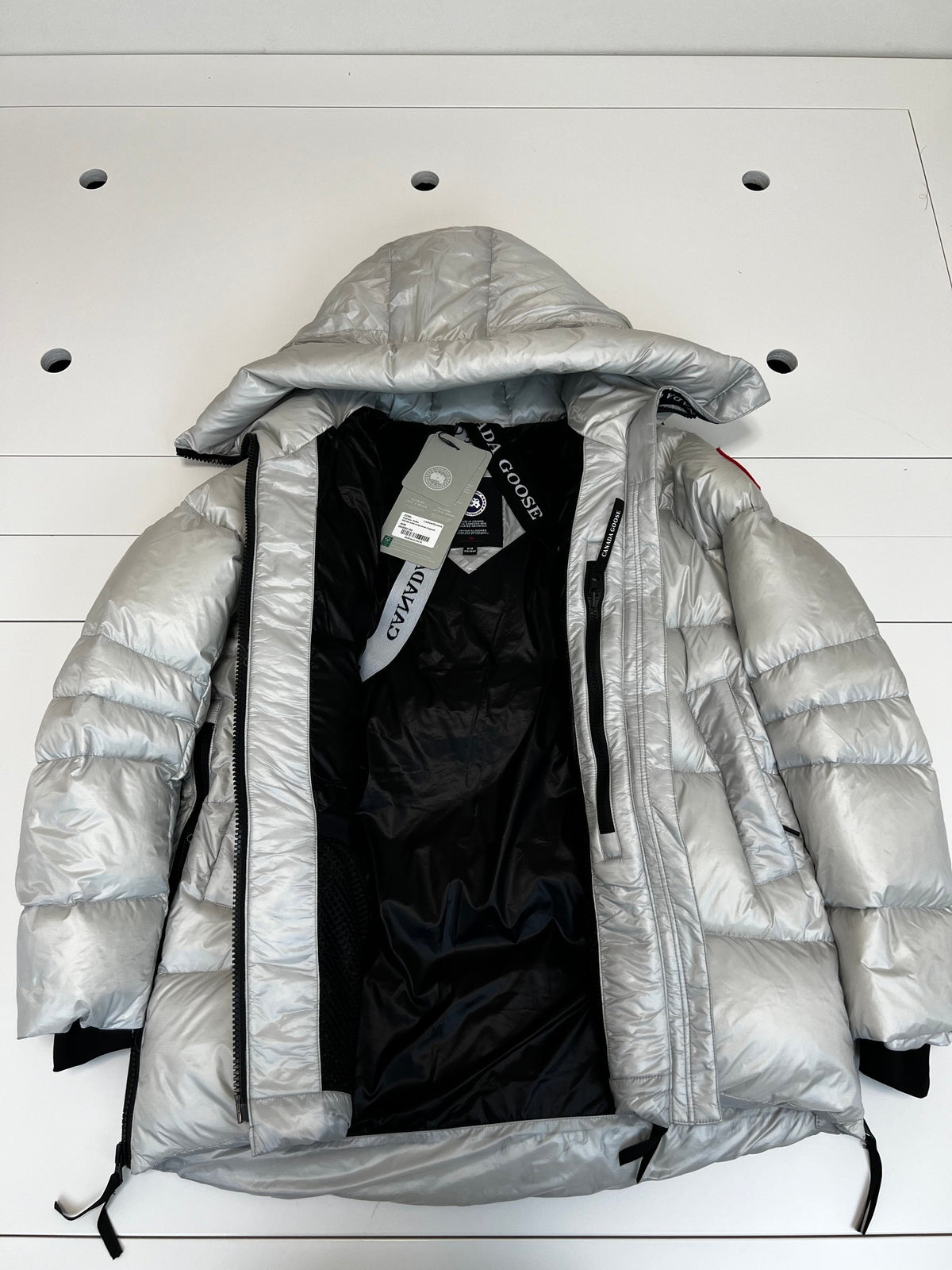 Canada Goose Women's Hooded Puffer Jacket - Silver