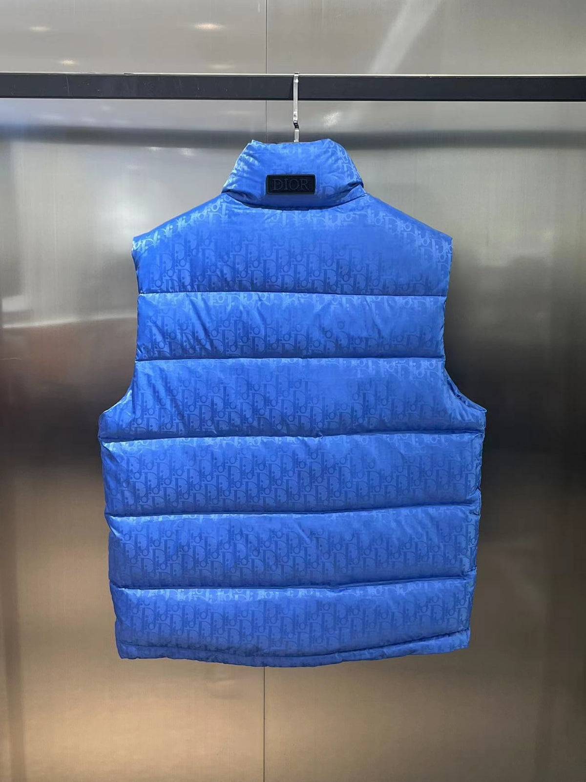 Dior Monogram Stand-Collar Puffer Vest - Royal Blue