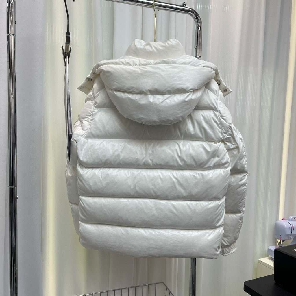 Moncler 70th Anniversary Hooded Puffer Jacket - White
