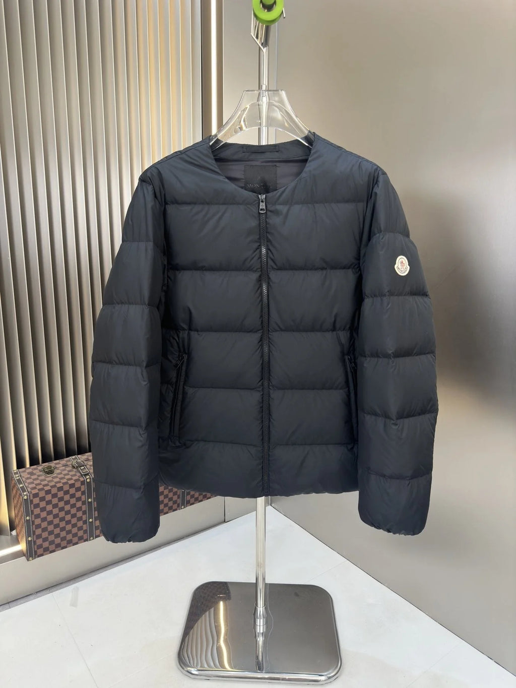 Moncler Black Quilted Puffer Jacket with Hood