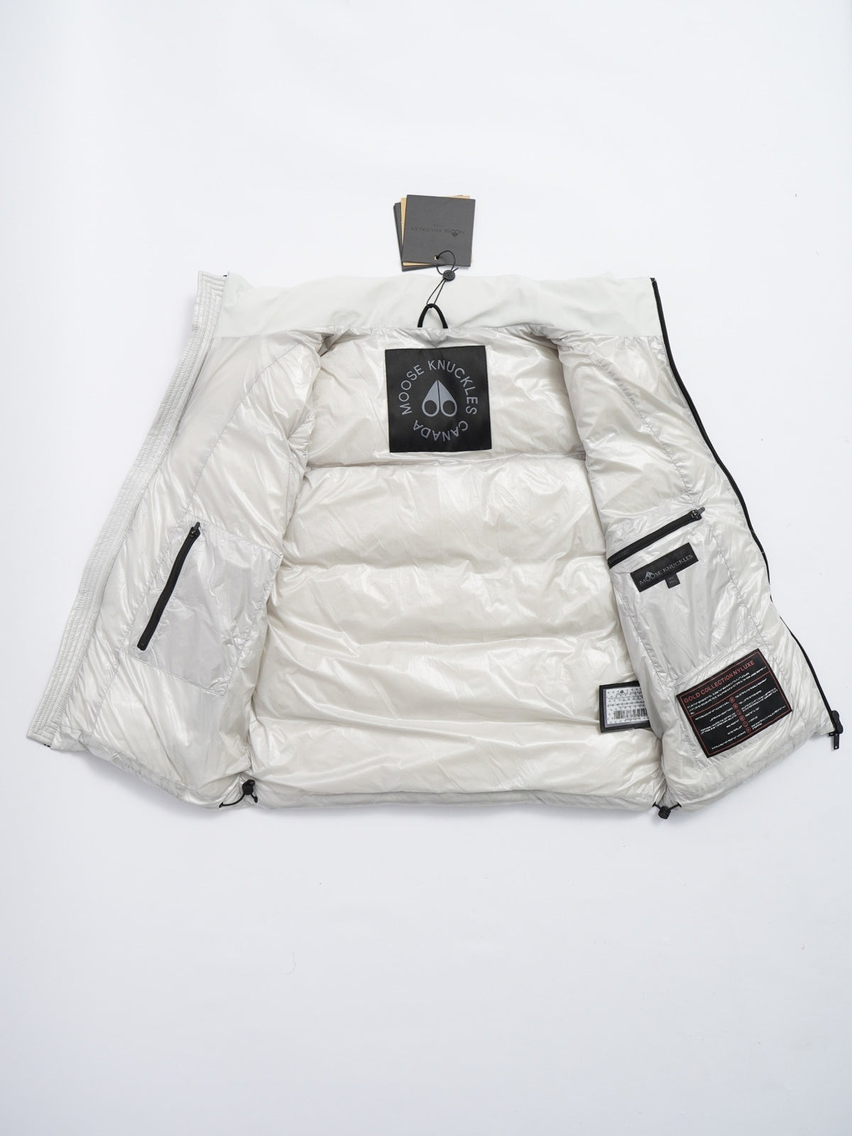 Moose Knuckles Unisex Stand-Collar Puffer Vest - White