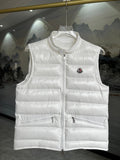 Moncler Stand-Collar Puffer Vest - White