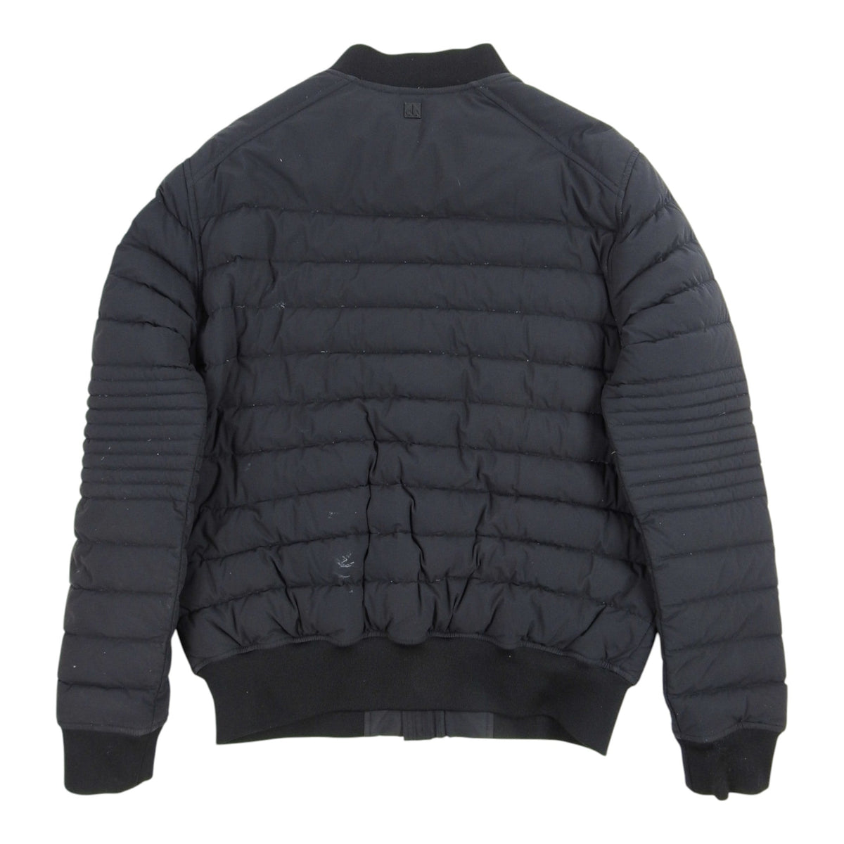 Moose Knuckles Black Quilted Zip-Up Bomber Jacket
