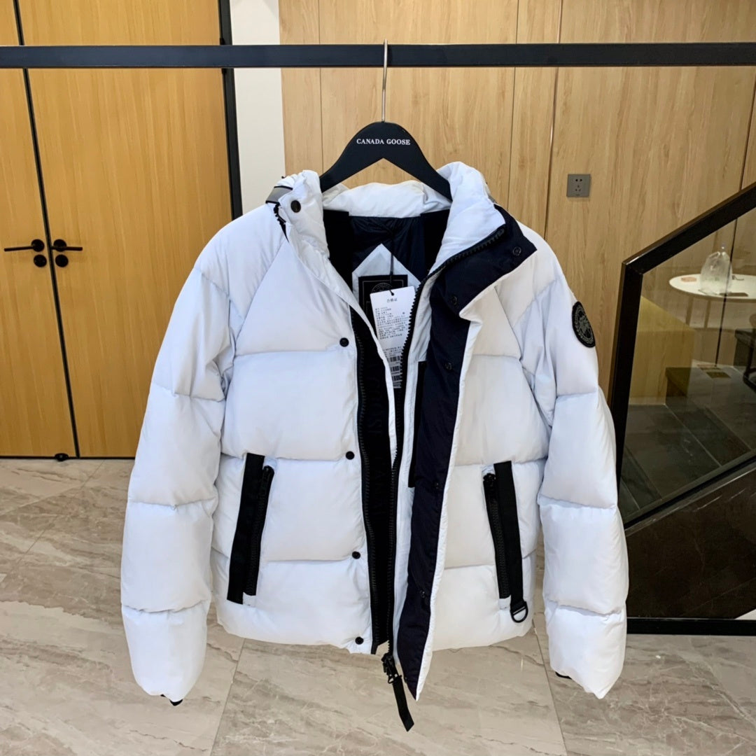 Canada Goose Black Label Hooded Puffer Jacket - White