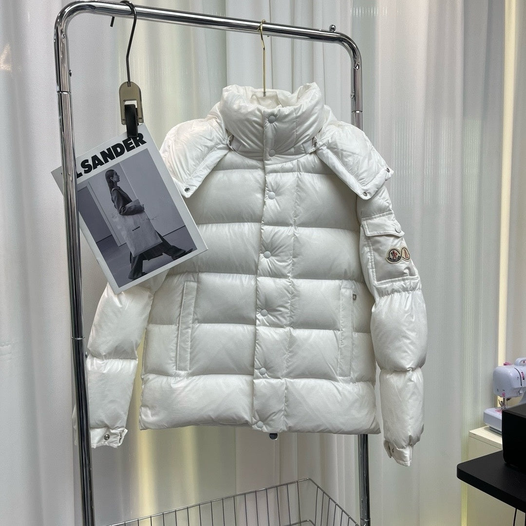 Moncler 70th Anniversary Hooded Puffer Jacket - White