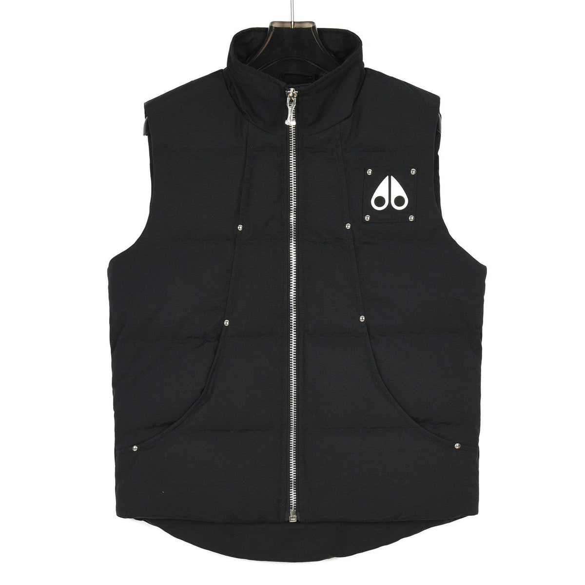 Moose Knuckles Quilted Down Vest in Black