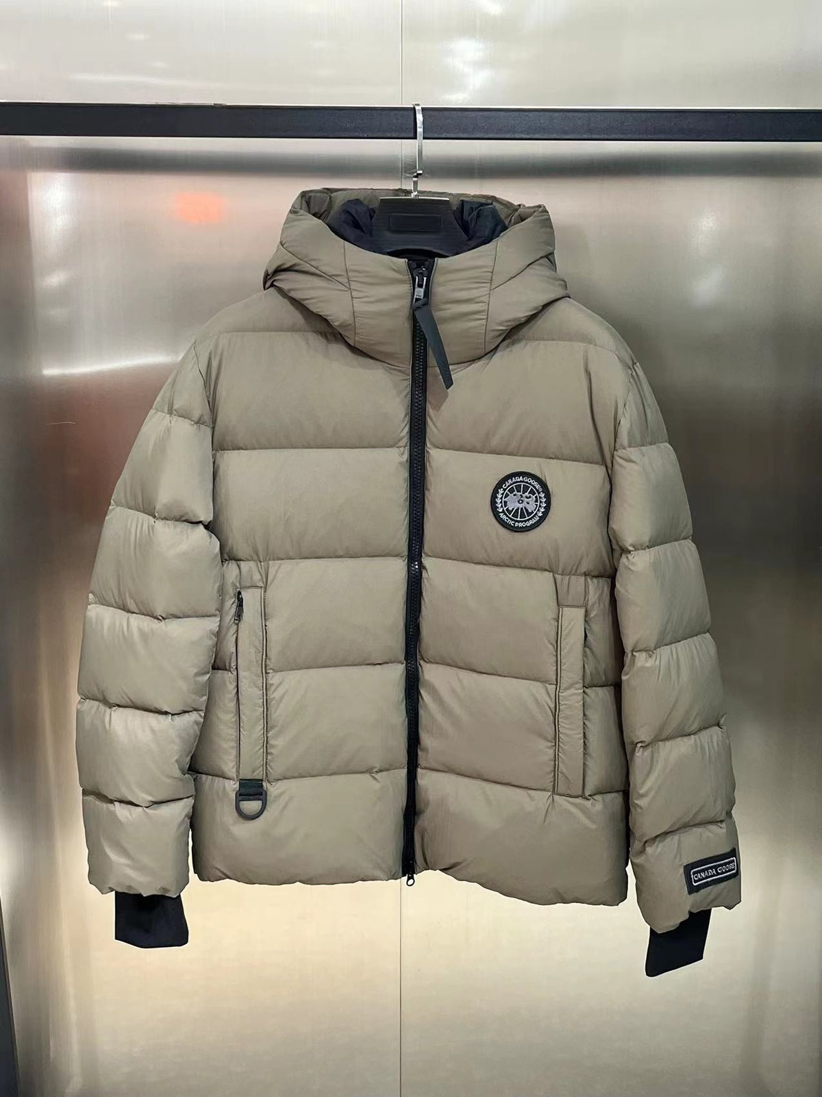 Canada Goose Black Label Hooded Puffer Jacket - Taupe