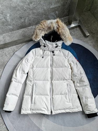 Canada Goose Hooded Quilted Puffer Jacket - White