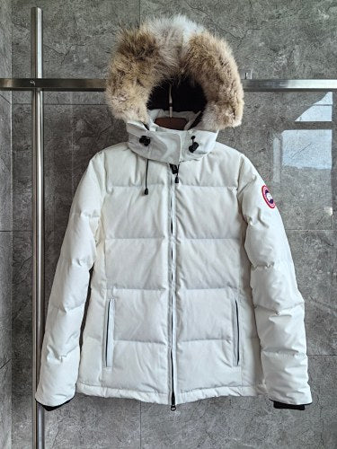 Canada Goose Hooded Quilted Puffer Jacket - White