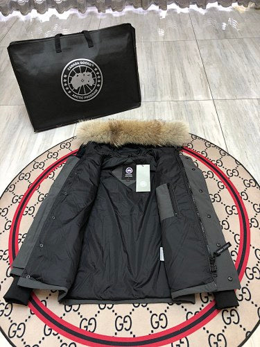 Canada Goose Unisex Hooded Quilted Jacket - Charcoal Grey