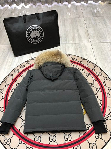 Canada Goose Unisex Hooded Quilted Jacket - Charcoal Grey
